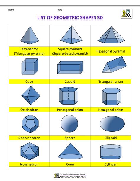 Printable 3d Shapes