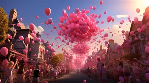 Premium Photo | Lee UnkrichInspired Pixar 3D Scene Breast Cancer ...