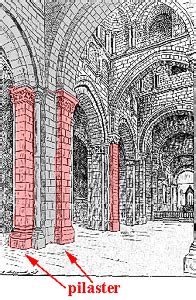 Glossary of Medieval Art and Architecture:pilaster