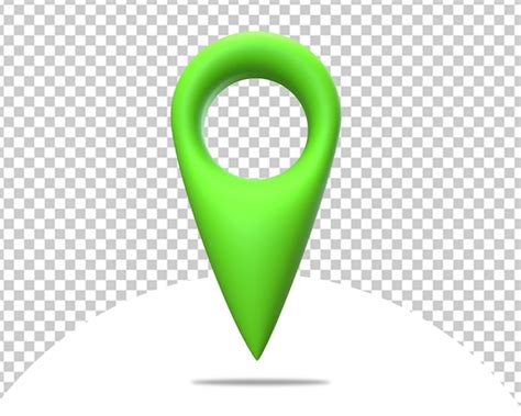 Premium PSD | Green location pin icon 3d