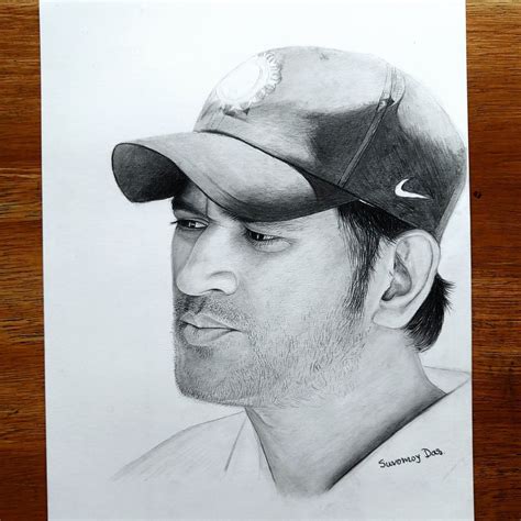 Details 64+ ms dhoni portrait sketch super hot - seven.edu.vn