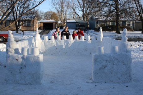 Keeping it real: the classic neighborhood snow fort...just itching for ...