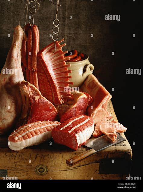 assorted cuts of red meat Stock Photo - Alamy