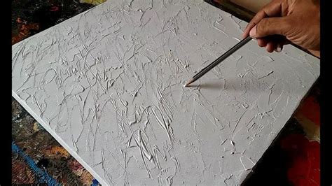 How to texture canvas / Texturing canvas with GESSO for abstract ...