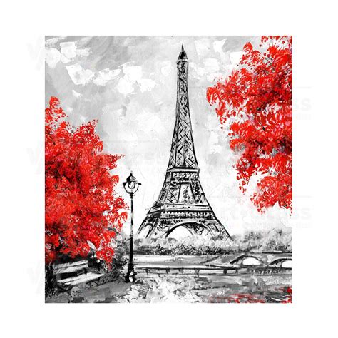 Splashback with the Eiffel Tower Paris France ANY SIZE | VA Art Glass