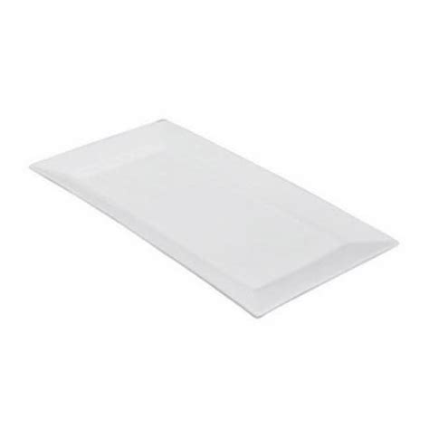 White Rectangle Dinner Plate | Cooper Party Rentals