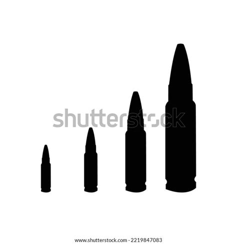 Bullet Silhouette Vector Icon Set Isolated Stock Vector (Royalty Free ...