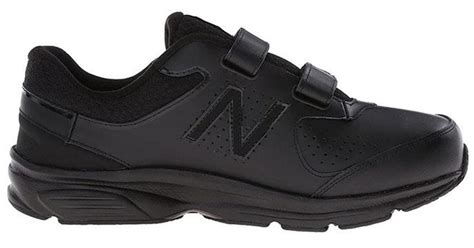 New Balance Leather S Velcro Wide Fit Mw411hk2 Trainers in Black for Men - Lyst