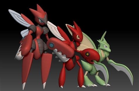 Pokemon Scyther Scizor Mega Evolution 3D model 3D printable | CGTrader