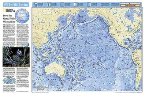 World Ocean Floor, Pacific, Tubed by National Geographic Maps ...