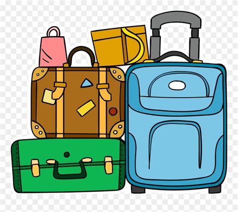 Suitcase Baggage Travel - Luggage Cartoon Clipart (#1234319) - PinClipart