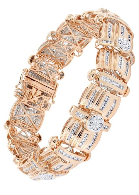 Mens Diamond Bracelet Rose Gold| 3.96 Carats| 60.77 Grams – FrostNYC