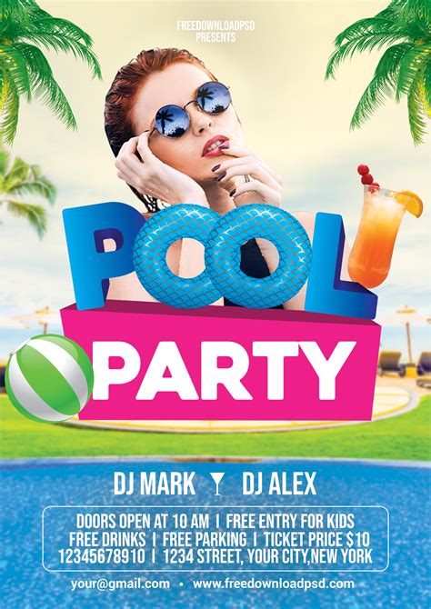 Pool Party Template Flyer