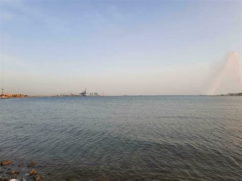 Jeddah, Saudi Arabia, June 2023 - A beautiful view of the sunset at Jeddah Corniche in the ...