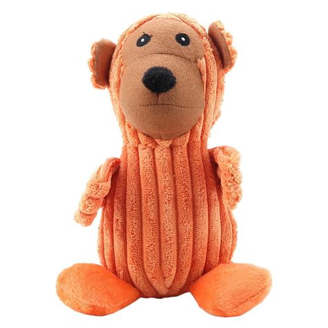 Mgaxyff Cute Animal Shape Pet Chew Toy Soft Plush Sound Toys Puppy Dog ...