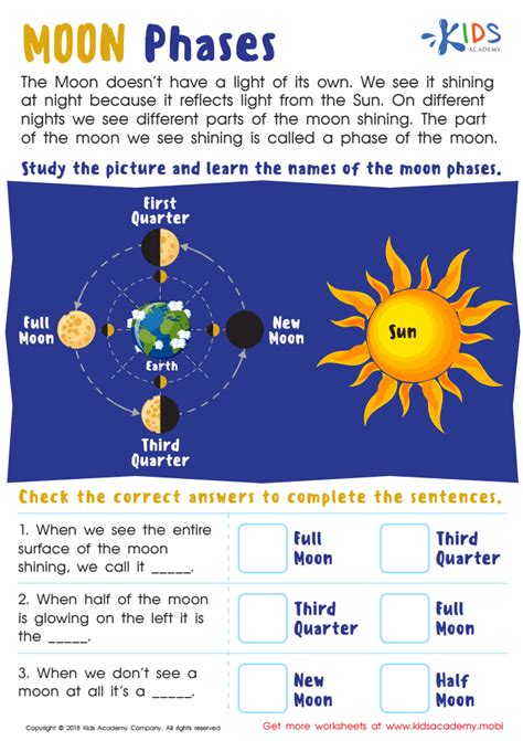 Moon Phases For Kids