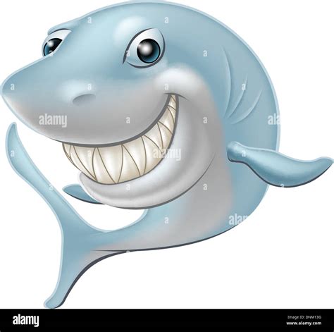 Cartoon great white shark hi-res stock photography and images - Alamy