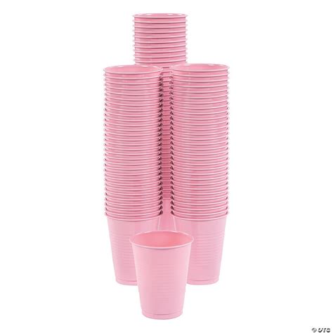 Bulk Light Pink Plastic Cups - 100 Ct. | Oriental Trading