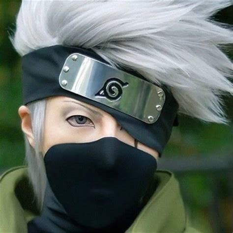 Mcoser 35cm Short Silver White Cosplay NARUTO Hatake Kakashi Synthetich Hair Wigs Cheap on ...