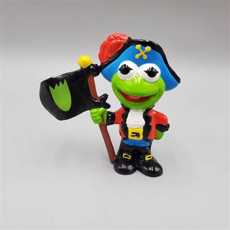 Kermit Pvc Figure Muppet Babies Pirate With Frog Foot Flag Applause 2 Inch - Etsy