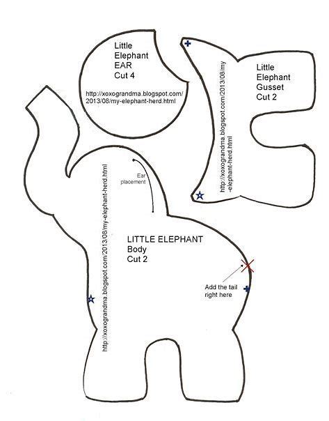 Cut Out Elephant Pattern