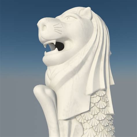 3d max merlion statue