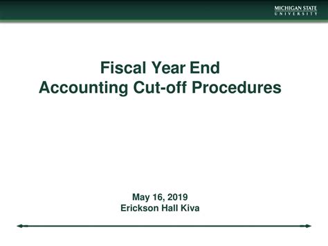 PPT - Fiscal Year End Accounting Cut-off Procedures PowerPoint Presentation - ID:8932141