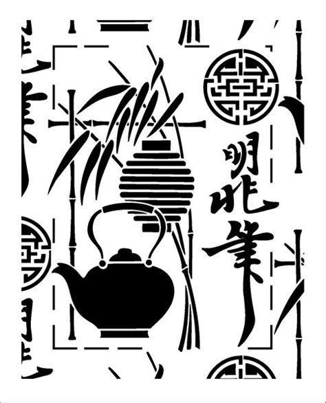 Japan stencil from The Stencil Library VINTAGE range. Buy stencils online. Stencil code VN192 ...