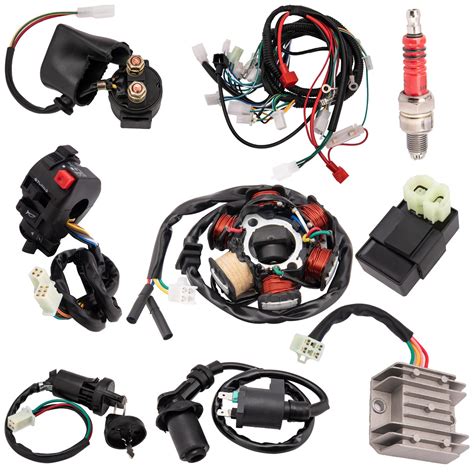 Buy HOOTO Complete Wiring Harness kit for ATV Quad 4 Stroke 50cc 70cc 90cc 110cc 125cc Pit Quad ...