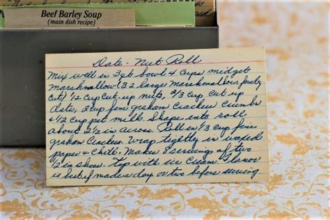 Date Nut Roll Recipe (VRP 096) | Vintage Recipe Project