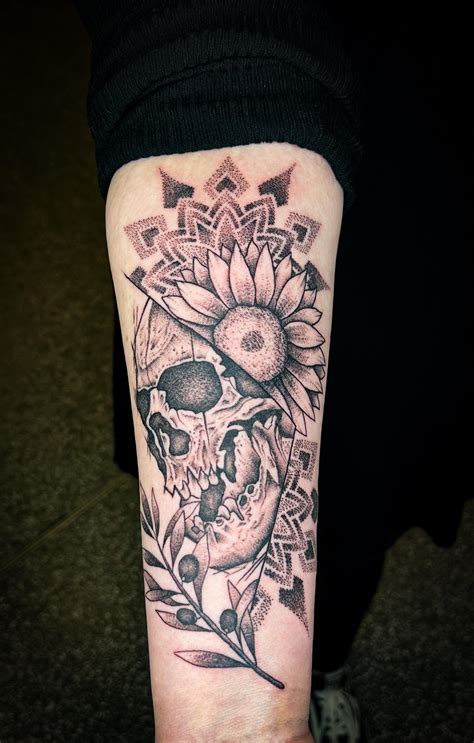 Skull, floral & mandala tattoo. Done by me. Sam Blaze - Timeless ...