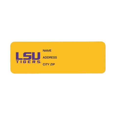 Purple LSU Tigers Logo Label | Zazzle