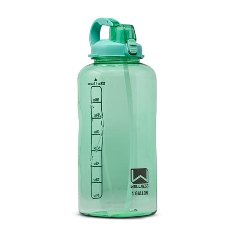 Wellness 128oz Sports Water Bottle Green with Straw - Walmart.com - Walmart.com