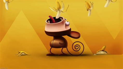 Funny Monkey Eating Bananas fun HD desktop wallpaper : Widescreen ...