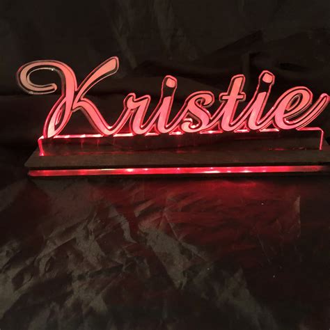 Custom Cut Name Sign Edge Lit LED Acrylic Sign – CCHobbyFun