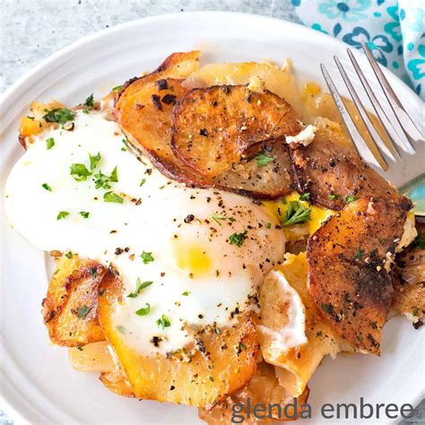 Oven Fried Potatoes and Onions - Glenda Embree