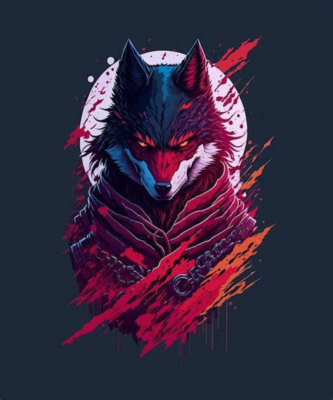 Premium Vector | Digital art of a wolf with artistic look