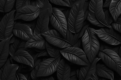 Premium Photo | Dark leaf pattern background