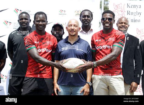 NAIROBI, KENYA - SEPTEMBER 12: Kenya men’s National Rugby sevens team Shujaa players Captain ...