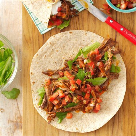 Mexican Shredded Beef Wraps Recipe | Taste of Home