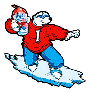 Icee polar bear, Polar bear logo, Retro cartoons