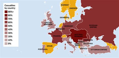 World War 1 Map Of Countries Involved