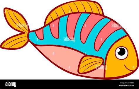 Cute fish cartoon. Fish clipart vector illustration Stock Vector Image & Art - Alamy