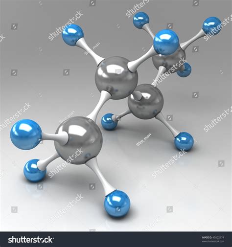 Molecular Model Of Butane On Gray Background Stock Photo 45502774 : Shutterstock