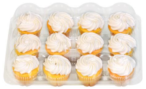 Bakery Fresh Goodness White Iced Yellow Cupcakes, 12 ct - Kroger