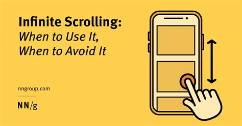 Infinite Scrolling: When to Use It, When to Avoid It