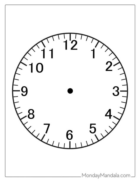 Printable Clock Faces Free PDF Printables Blank Digital Clock Template ...