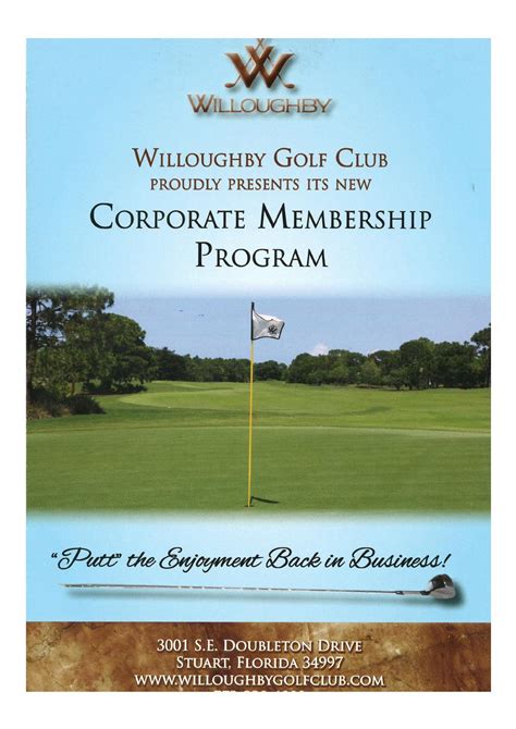 Willoughby Golf Club Corporate Membership Program by Willoughby Golf Club - Issuu