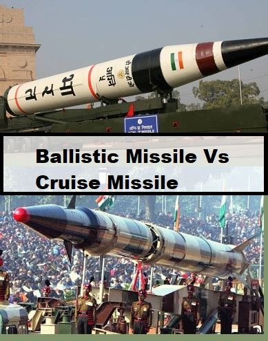 Difference between ballistic missile and cruise missile