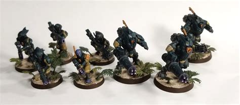 Tau Pathfinders and Stealth Suits - Painting Progress : Tau40K